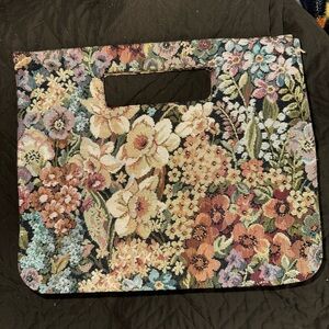 Vintage Floral Tapestry Handbag